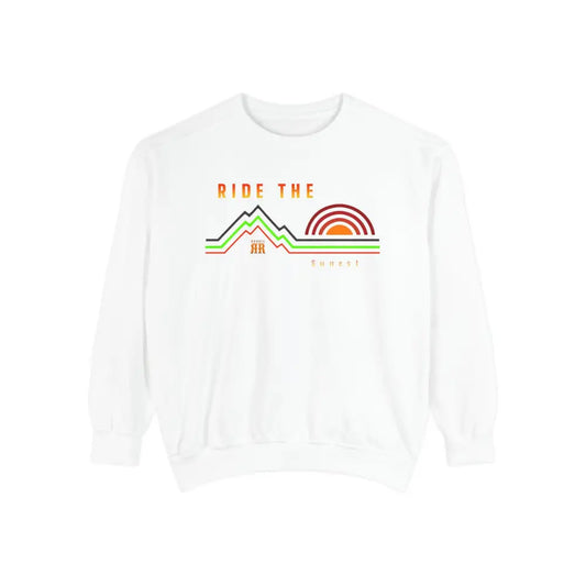 ’Ride the Sunset’ Double R western’s Dyed Sweatshirt White / L Sweatshirt