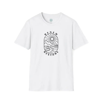 ’RR Adventure Tee.’ Double R western’s™ Tri Blend Crew Tee L / White T Shirt