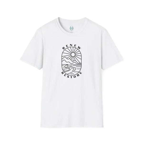 ’RR Adventure Tee.’ Double R western’s™ Tri Blend Crew Tee L / White T Shirt