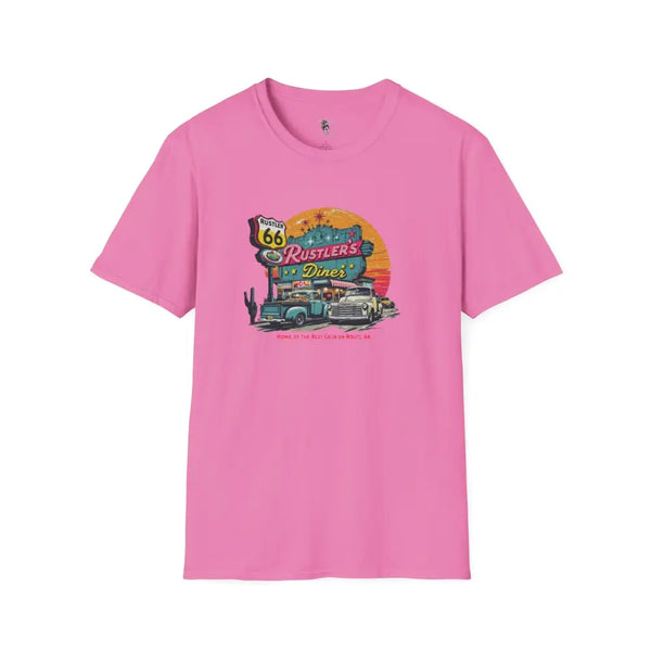 ’Rustler’s Diner Tee’ Double R Western’s™ Softstyle T Shirt S / Azalea T Shirt