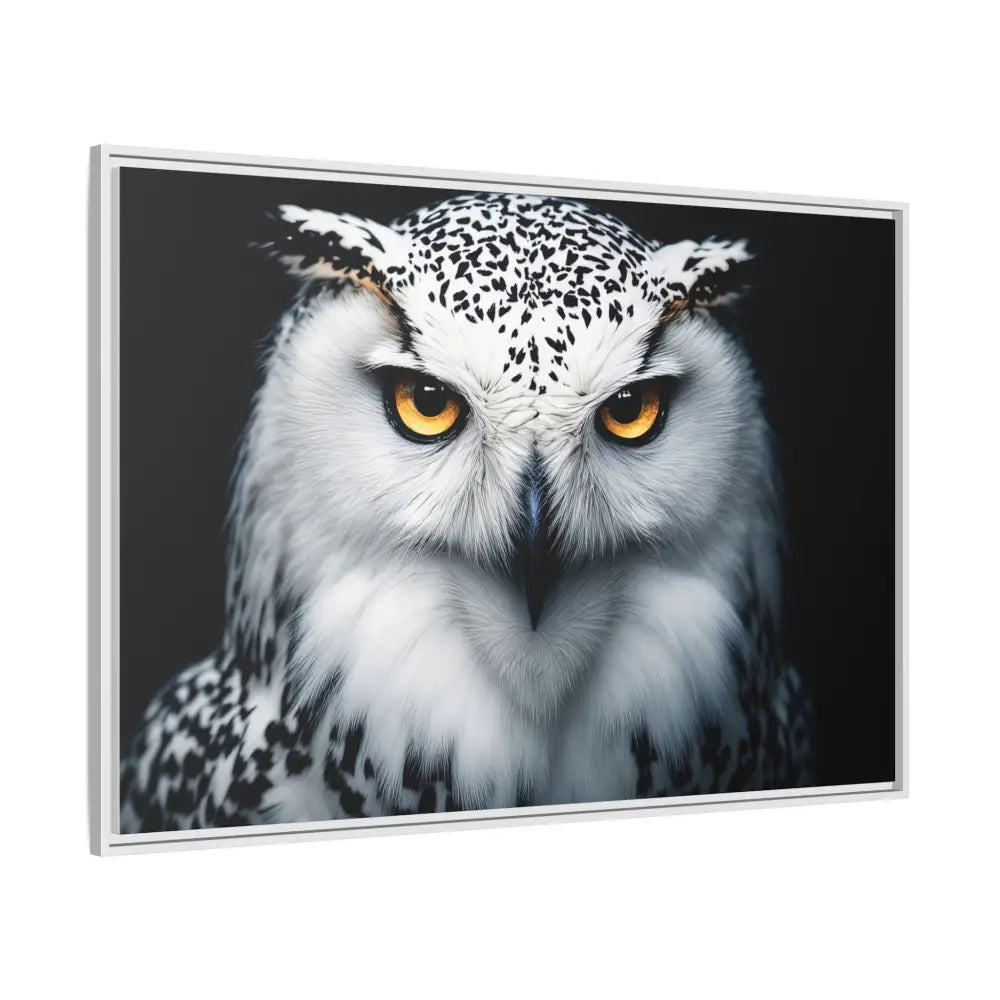 Sacred Snow Owl Framed Canvas - Double R Western™ - Canvas