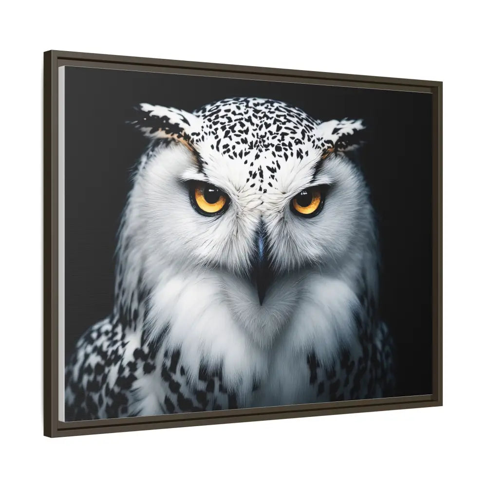 Sacred Snow Owl Framed Canvas - Double R Western™ - Canvas