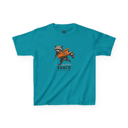 Snack Attack Kids T-Shirt- Double R Western Hot Off the Trail - Tropical Blue / XS - Kids clothes