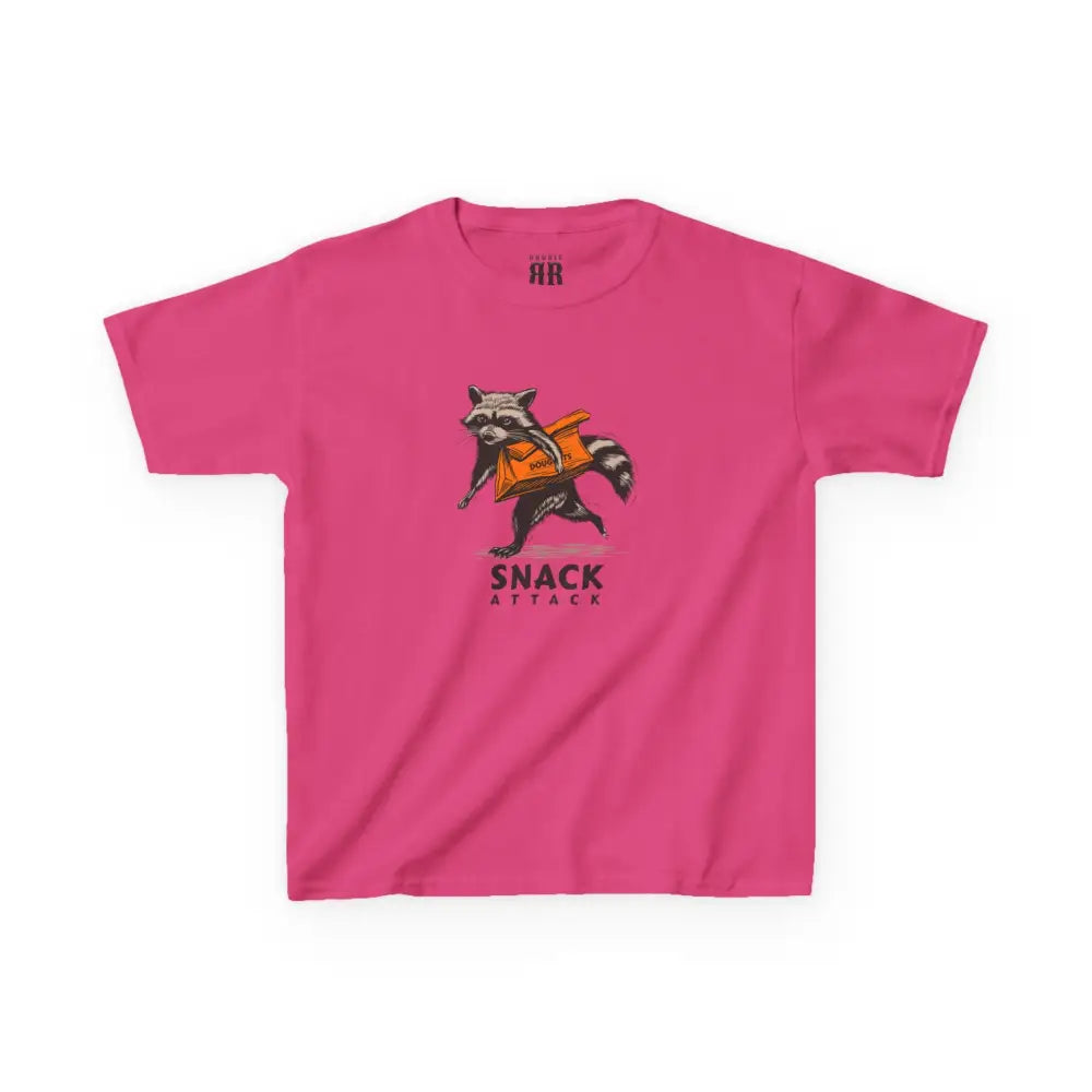 Snack Attack Kids T-Shirt- Double R Western Hot Off the Trail - Heliconia / XS - Kids clothes