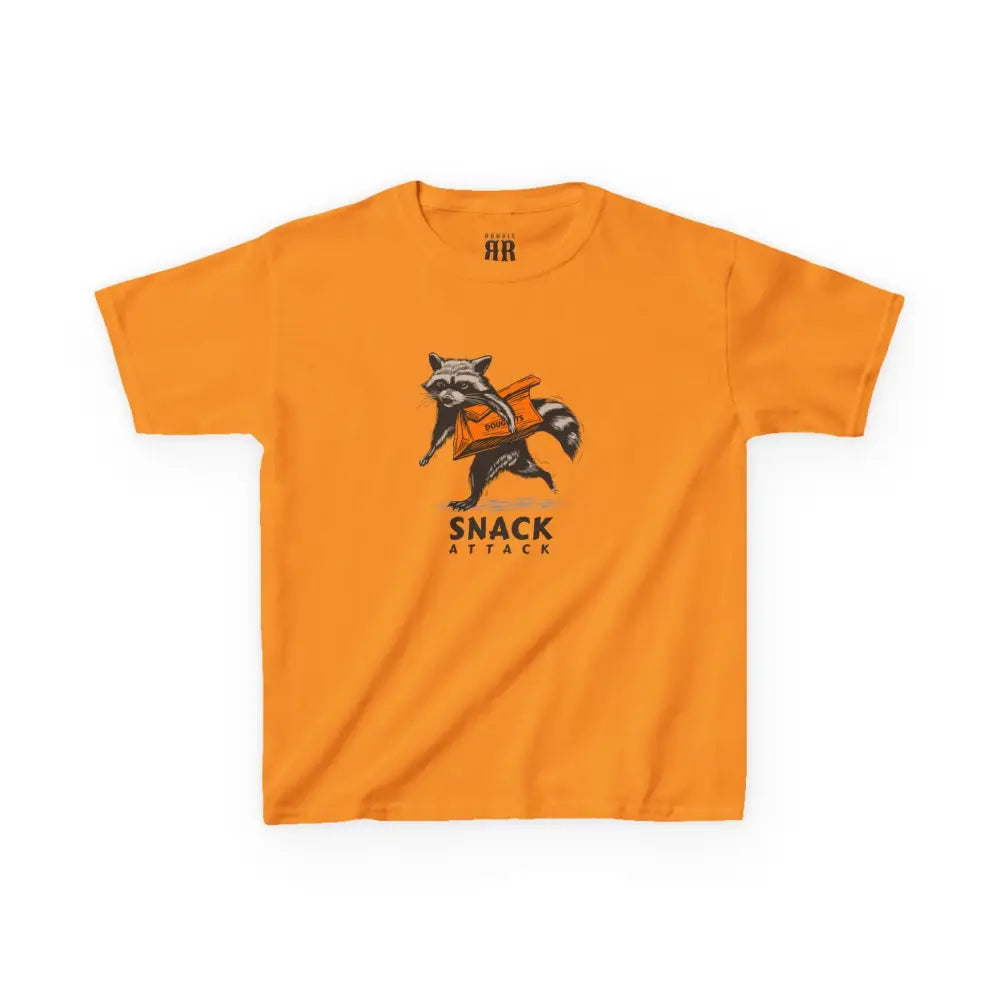 Snack Attack Kids T-Shirt- Double R Western Hot Off the Trail - Tennessee Orange / XS - Kids clothes
