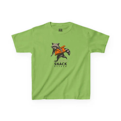 Snack Attack Kids T-Shirt- Double R Western Hot Off the Trail - Lime / XS - Kids clothes