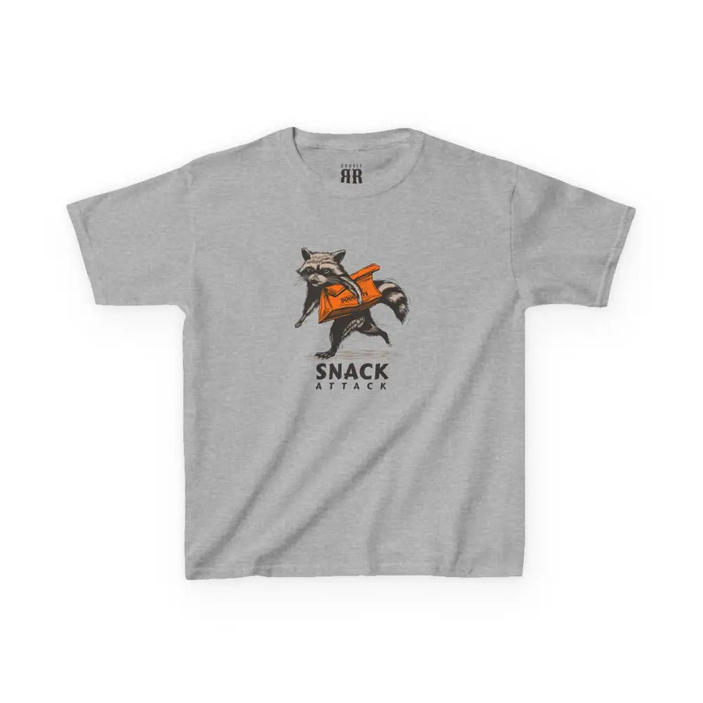 Snack Attack Kids T-Shirt- Double R Western Hot Off the Trail - Sport Grey / XS - Kids clothes