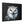 Framed canvas wall art of a white snowy owl with amber eyes, black frame