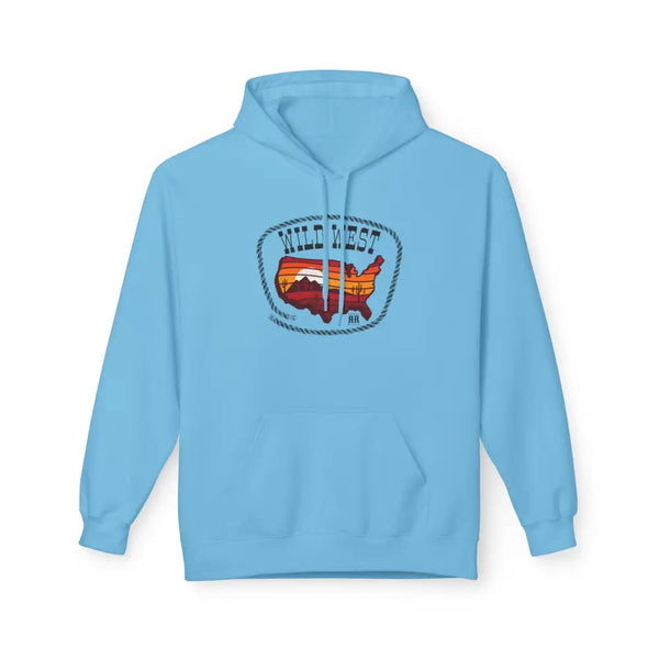 ’Sunset Trails’ Double R western Women’s Hooded Sweatshirt Sky / M Hoodie