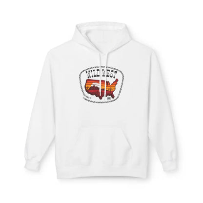 ’Sunset Trails’ Double R western Women’s Hooded Sweatshirt White / S Hoodie
