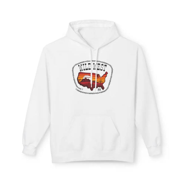 ’Sunset Trails’ Double R western Women’s Hooded Sweatshirt White / S Hoodie