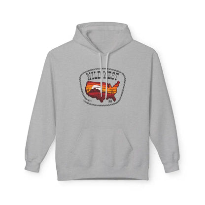 ’Sunset Trails’ Double R Western’s Men’s Hooded Sweatshirt Sport Grey / S Hoodie