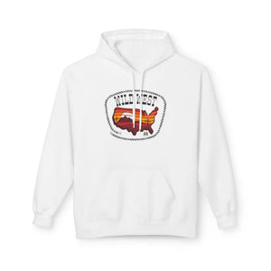 ’Sunset Trails’ Double R Western’s Men’s Hooded Sweatshirt White / S Hoodie
