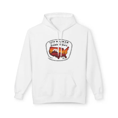 ’Sunset Trails’ Double R Western’s Men’s Hooded Sweatshirt White / S Hoodie
