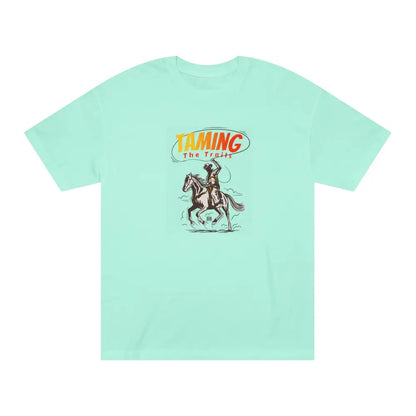 ’Taming the Trails’ - Double R Western’s™ - Classic Tee - Celadon / S - T-Shirt