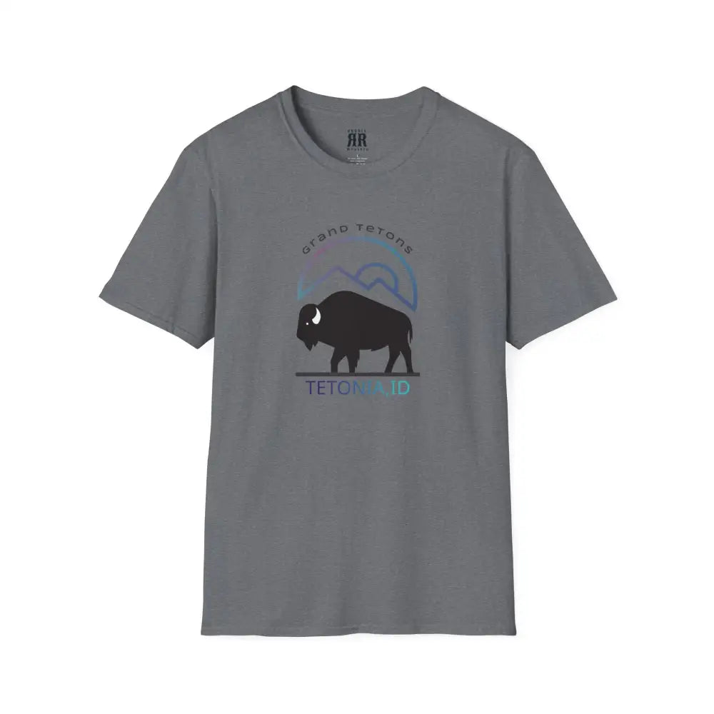 ’Teton Free’ - Double R Western’s™ - Men’s Softstyle T-Shirt - S / Graphite Heather - T-Shirt