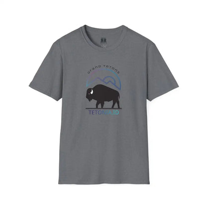 ’Teton Free’ - Double R Western’s™ - Men’s Softstyle T-Shirt - S / Graphite Heather - T-Shirt