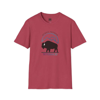 ’Teton Free’ - Double R Western’s™ - Men’s Softstyle T-Shirt - S / Heather Cardinal - T-Shirt