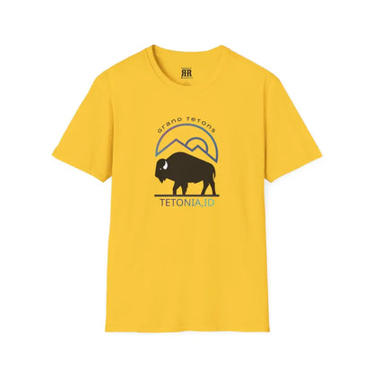 ’Teton Free’ - Double R Western’s™ - Men’s Softstyle T-Shirt - S / Daisy - T-Shirt