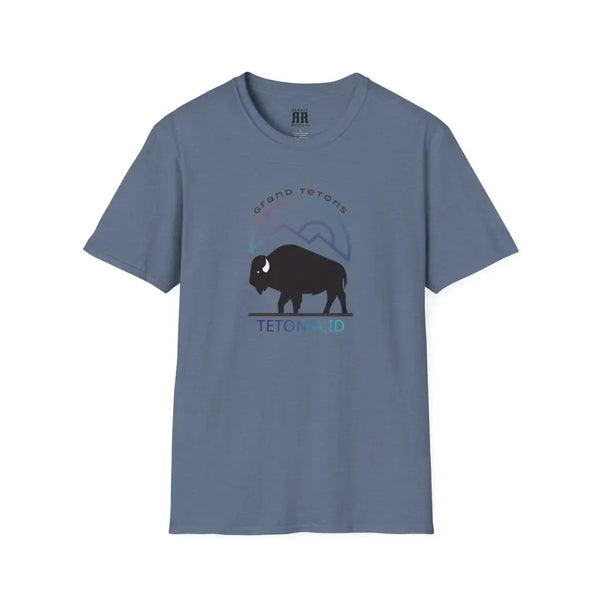 ’Teton Free’ Double R Western’s™ Softstyle T Shirt S / Heather Indigo T Shirt