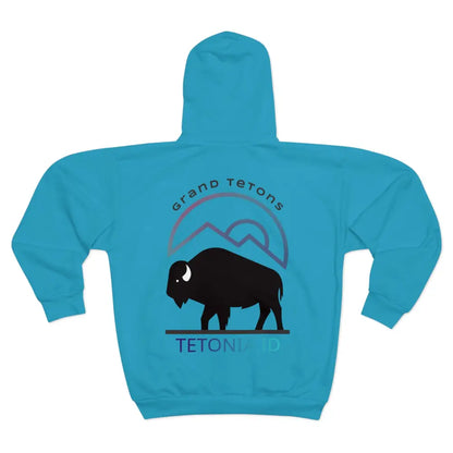 ’Teton Free’ Double R Western’s Zip Hoodie All Over Prints