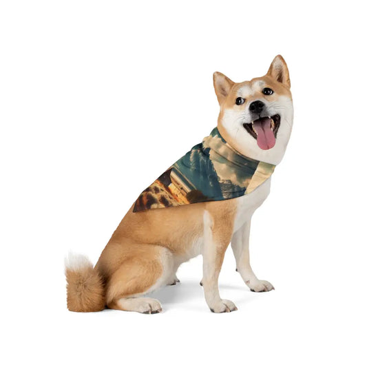 ’’Teton Valley’ ’- Double R Western’s - Western Adventure Pet Bandana - 20’’ × 10’’ - Pets