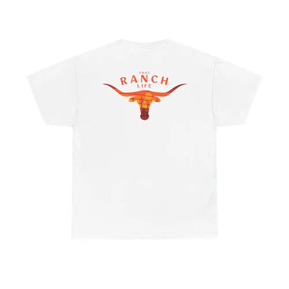 ’That Ranch Life’ Double R Western’s ™ Heavy Cotton Tee Back Graphic Design White / L T Shirt