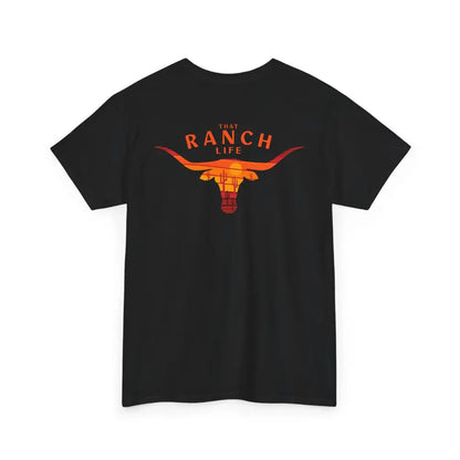 ’That Ranch Life’ Double R Western’s ™ Heavy Cotton Tee Back Graphic Design Black / S T Shirt
