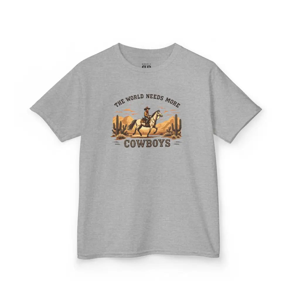 The World Needs More Cowboys T-Shirt- Double R Western - Kids Tee - Kids clothes