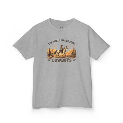 The World Needs More Cowboys T-Shirt- Double R Western - Kids Tee - Kids clothes