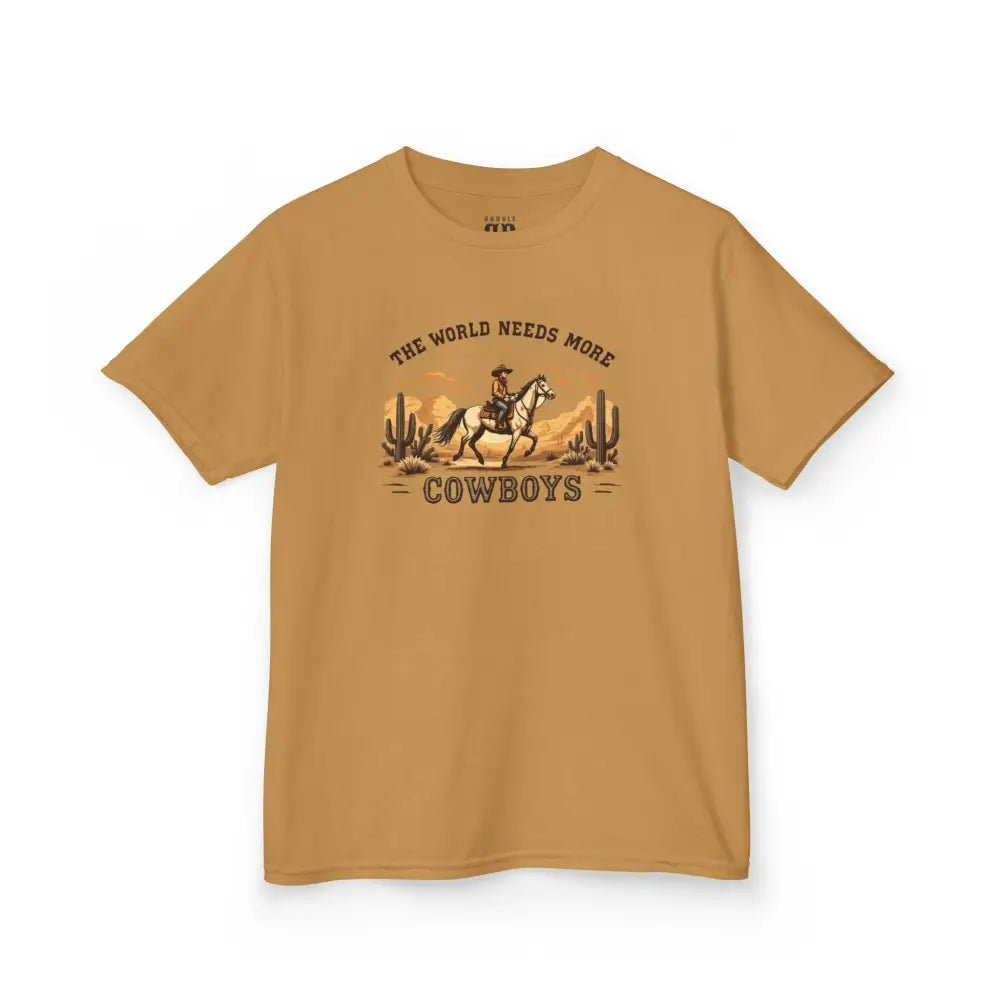 The World Needs More Cowboys T-Shirt- Double R Western - Kids Tee - Kids clothes