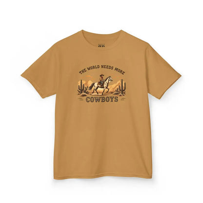 The World Needs More Cowboys T-Shirt- Double R Western - Kids Tee - Kids clothes