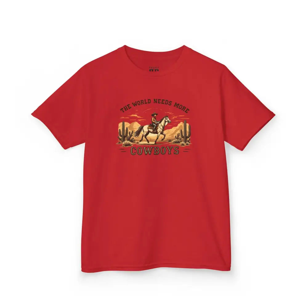 The World Needs More Cowboys T-Shirt- Double R Western - Kids Tee - Kids clothes