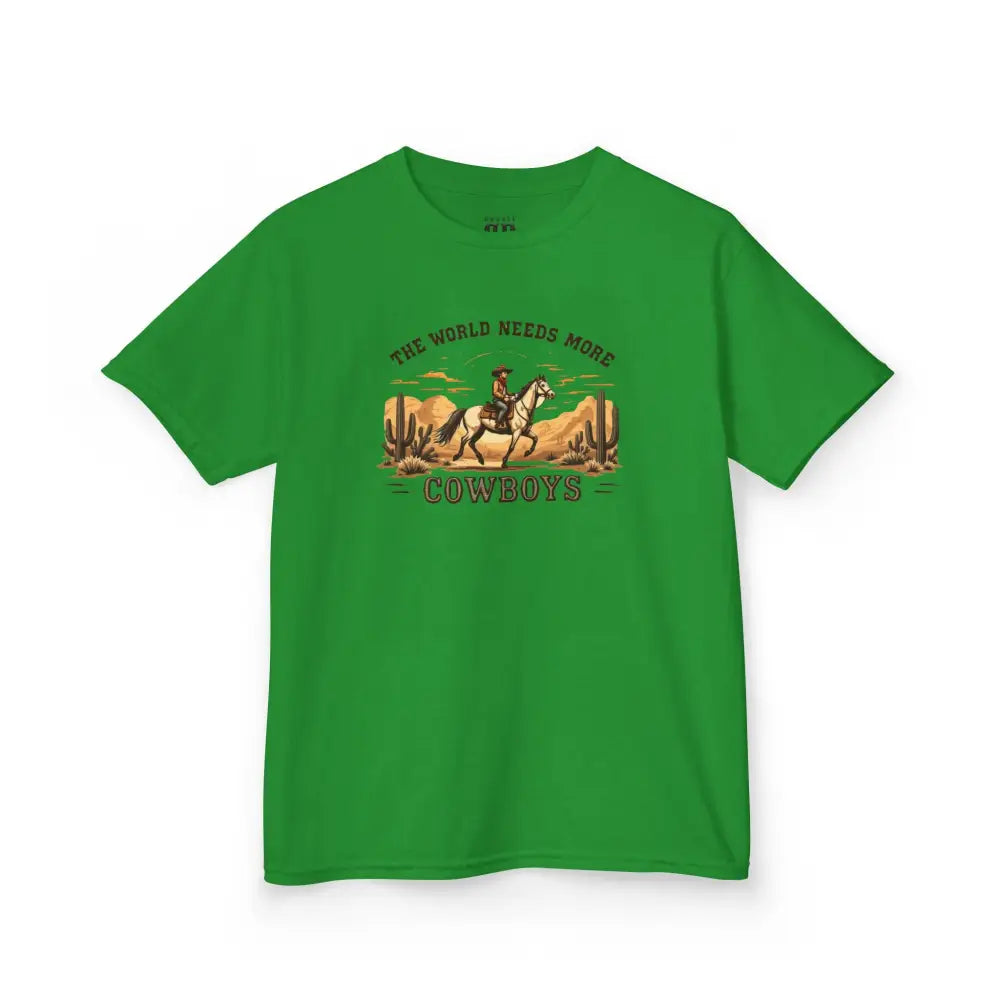 The World Needs More Cowboys T-Shirt- Double R Western - Kids Tee - Kids clothes