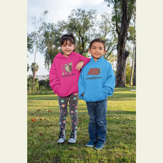’’Trailblazer Bear’’ - Double R Western Homegrown Buckaroo series - Youth Heavy Blend Hooded Sweatshirt - Kids clothes