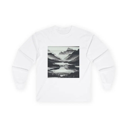 ’Tranquil Layers’ Double R Western’s Women’s Jersey Long Sleeve Tee S / White Long sleeve