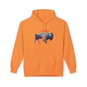 Western Bison Hoodie – Double R Western™ Renew & Restore Collection Hot Off The Trail S / Tangerine Hoodie