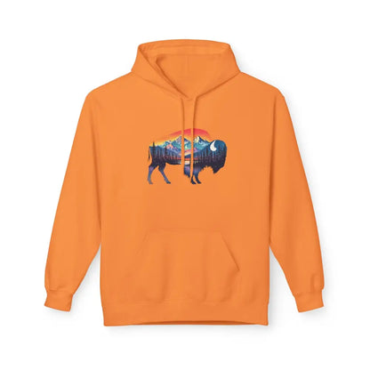Western Bison Hoodie – Double R Western™ Renew & Restore Collection Hot Off The Trail S / Tangerine Hoodie
