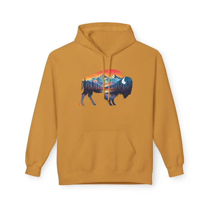 Western Bison Hoodie – Double R Western™ Renew & Restore Collection - Hot Off The Trail - S / Mustard - Hoodie