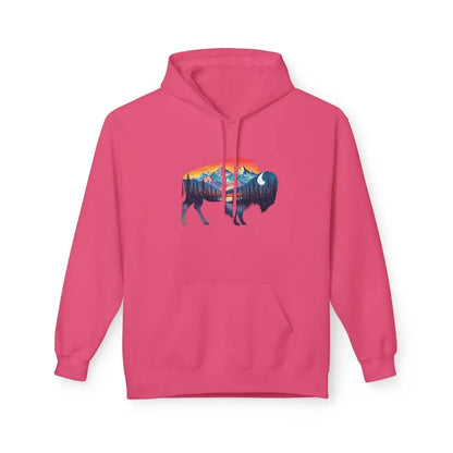 Western Bison Hoodie – Double R Western™ Renew & Restore Collection Hot Off The Trail S / Pink Lemonade Hoodie