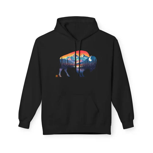 Western Bison Hoodie – Double R Western™ Renew & Restore Collection - Hot Off The Trail - S / Black - Hoodie