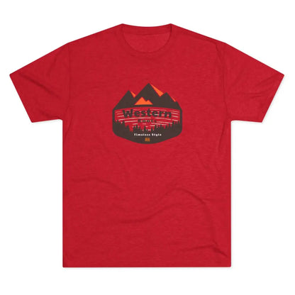 ’Western Roots Timeless Style’ -Double R western’s Tri-Blend Crew Tee - T-Shirt