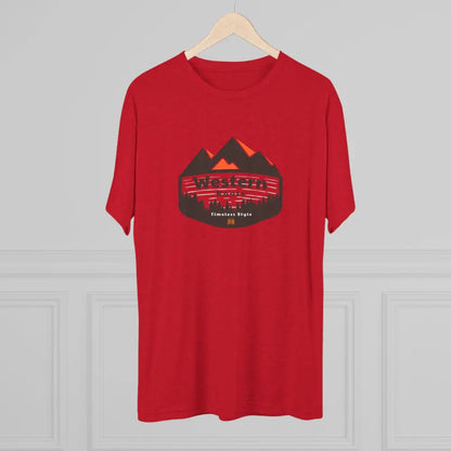 ’Western Roots Timeless Style’ -Double R western’s Tri-Blend Crew Tee - T-Shirt