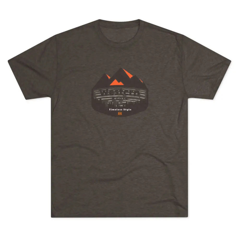 ’Western Roots Timeless Style’ -Double R western’s Tri-Blend Crew Tee - S / Tri-Blend Macchiato - T-Shirt