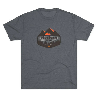 ’Western Roots Timeless Style’ -Double R western’s Tri-Blend Crew Tee - S / Tri-Blend Premium Heather - T-Shirt