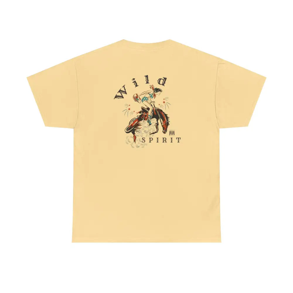 ’Wild Spirit’ - Double R Western’s ™ - Heavy Cotton Tee - Back Graphic Design - T-Shirt