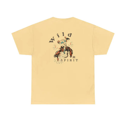 ’Wild Spirit’ - Double R Western’s ™ - Heavy Cotton Tee - Back Graphic Design - T-Shirt
