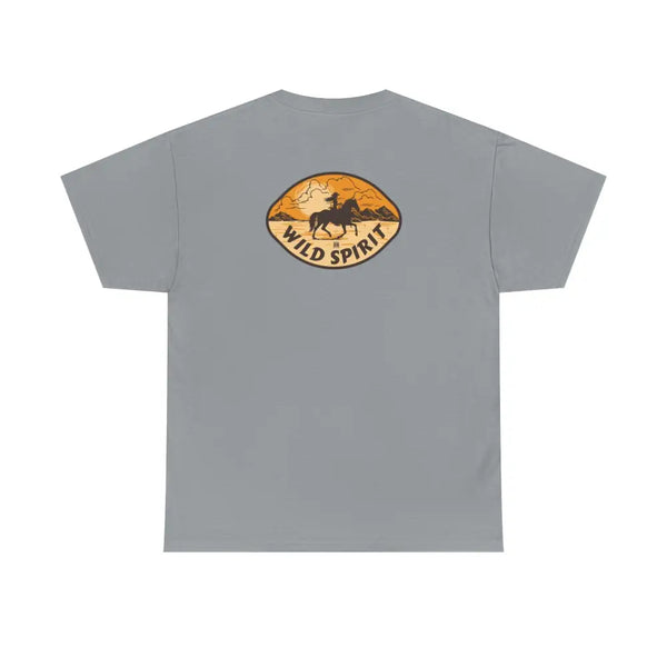 ’Wild Spirit’ Double R Western’s Heavy Cotton Tee Back Graphic Design T Shirt