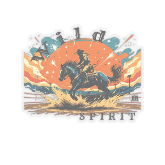’Wild Spirit’ - Double R western’s - Kiss-Cut Stickers - 2’’ × 2’’ / Transparent - Paper products