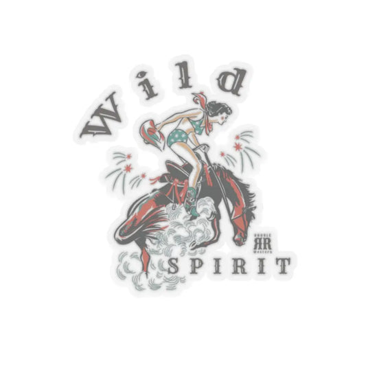 ’Wild Spirit’ - Double R western’s - Kiss-Cut Stickers - 2’’ × 2’’ / Transparent - Paper products